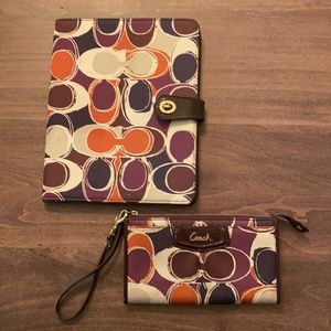 Coach clutch and vintage iPad case